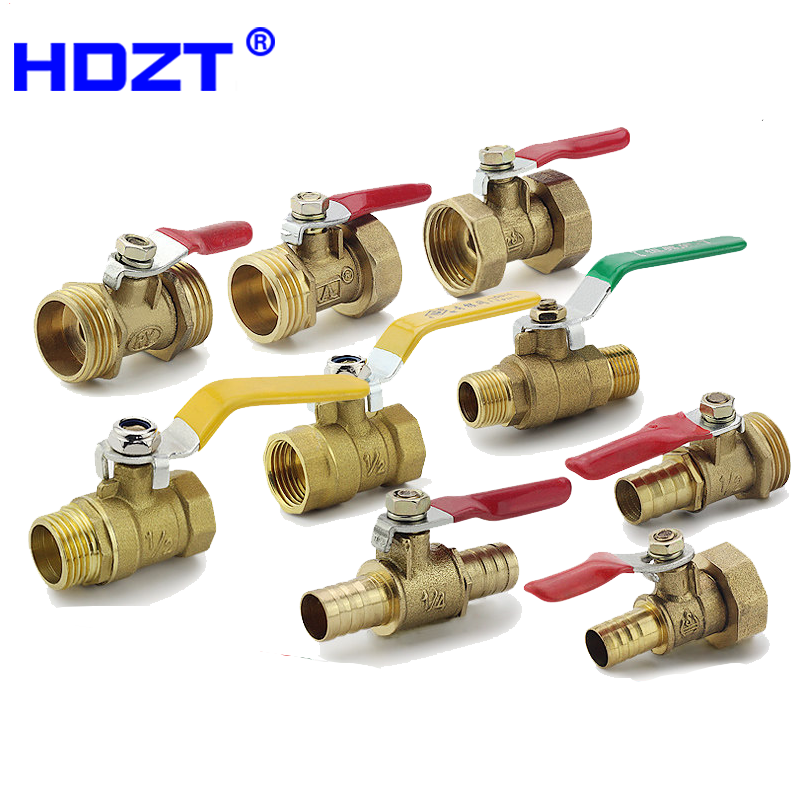 Compression Fitting Brass - Brass Small Ball Valve Female/Male Thread