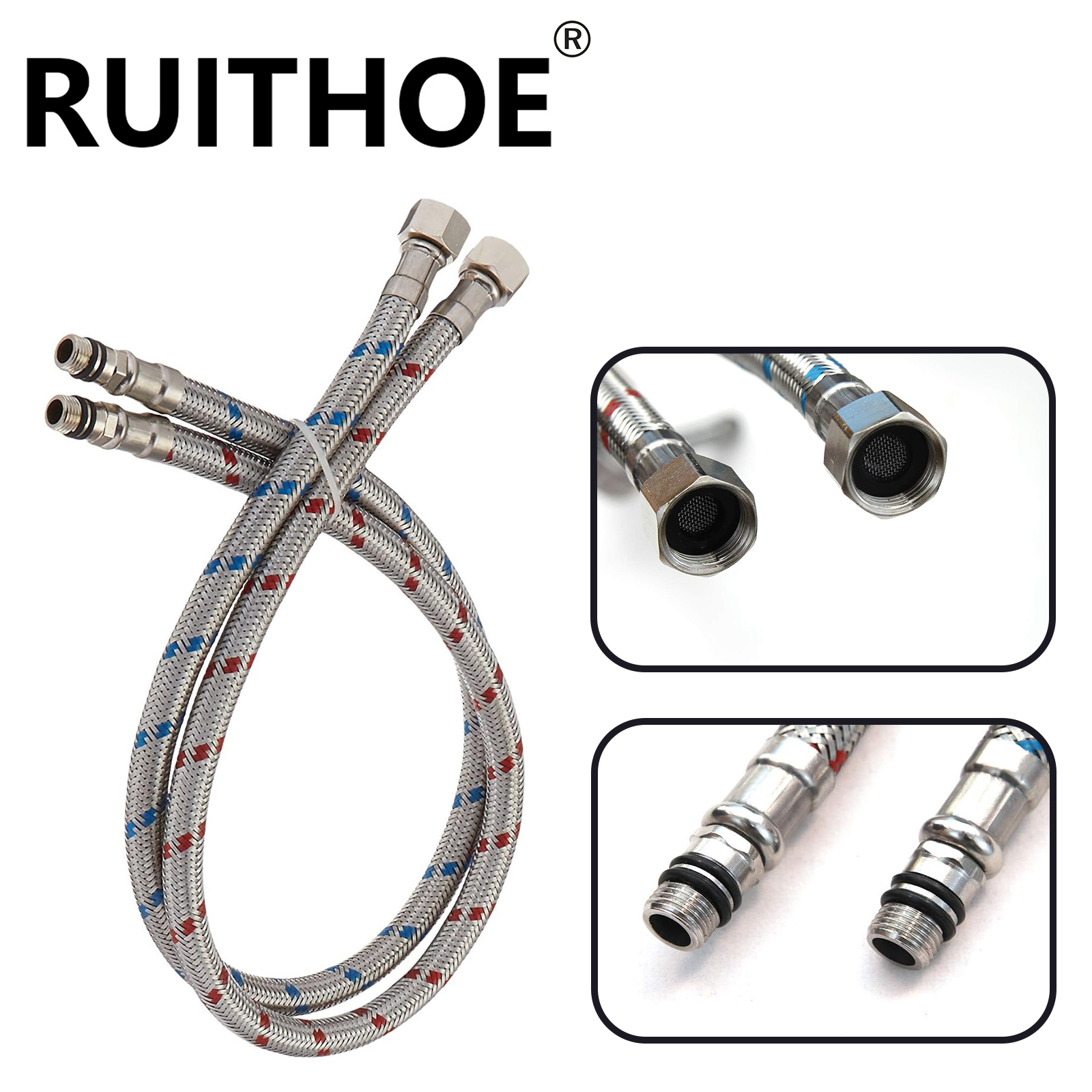 2 Piece 24-Inch Long Faucet Co - Flexible Hose Braided recension och pris