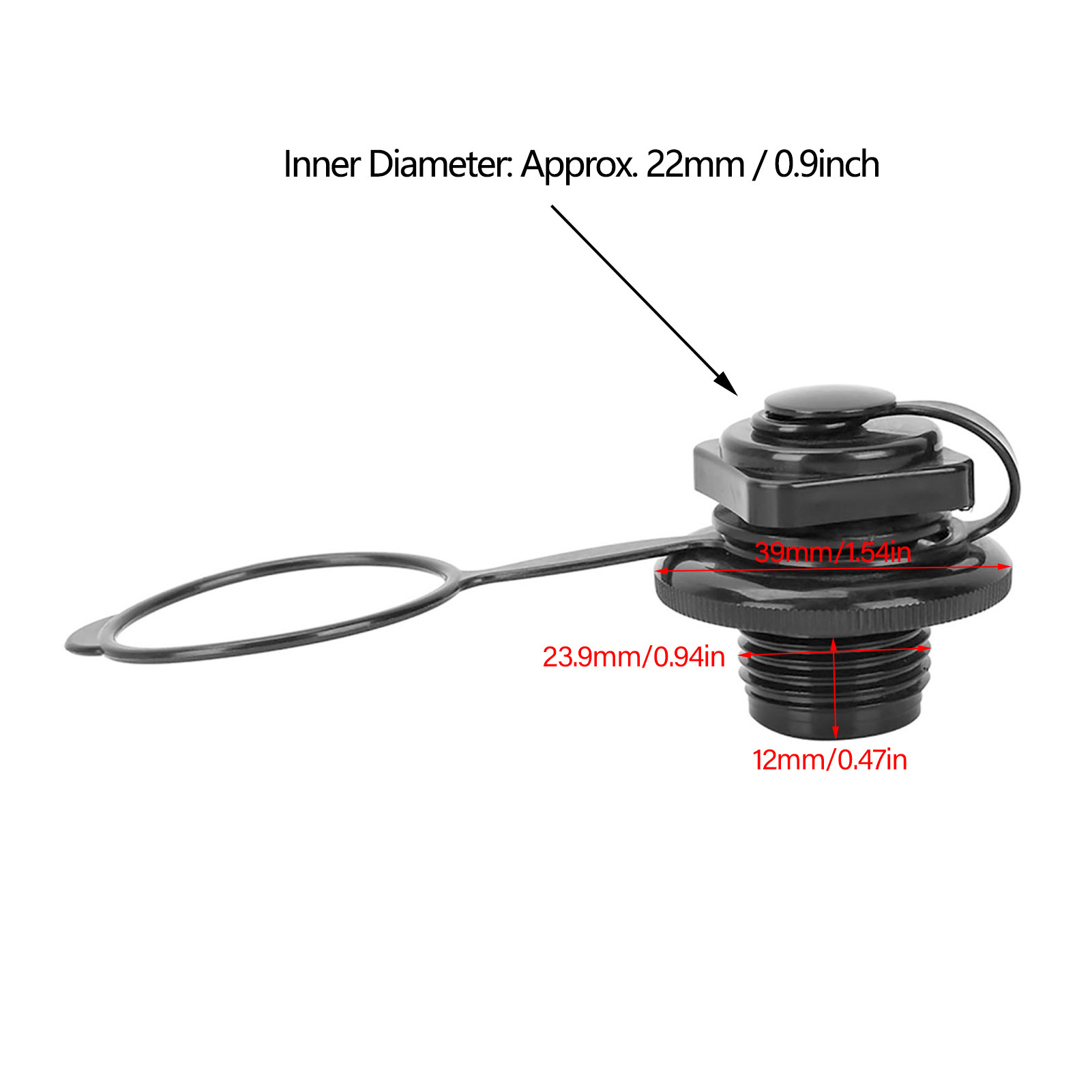 23.9mm Black Plastic Inflatabl - Float Ball Valve recension och pris