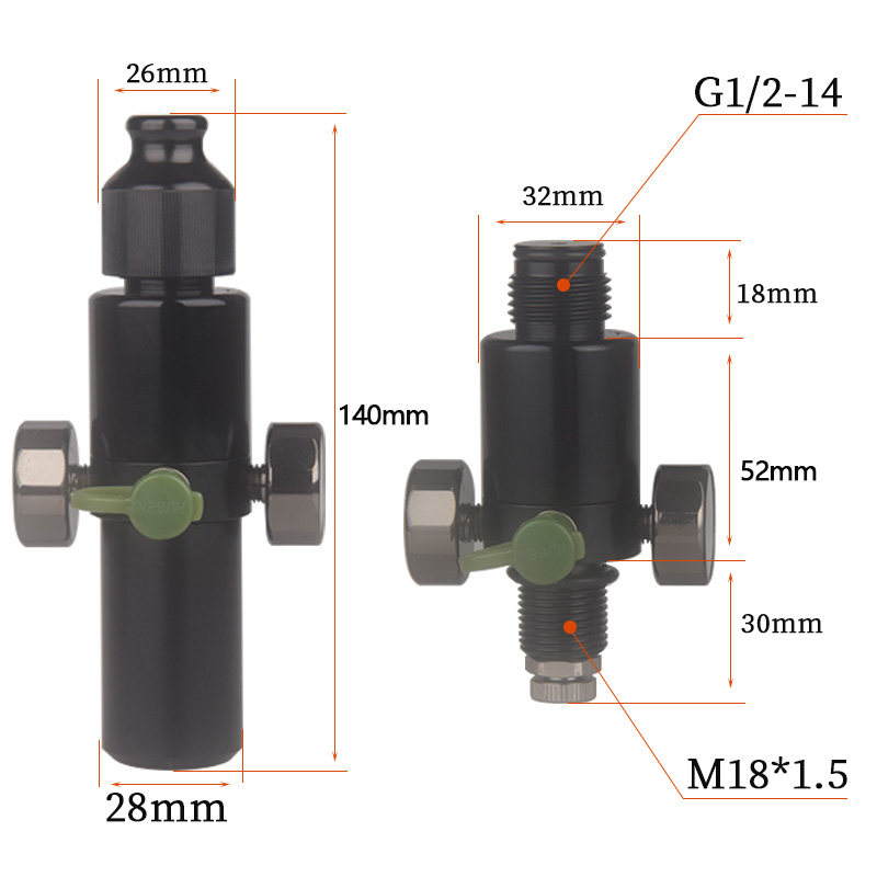 HPA Scuba M18*1.5 Pressure Reg - Float Ball Valve recension och pris