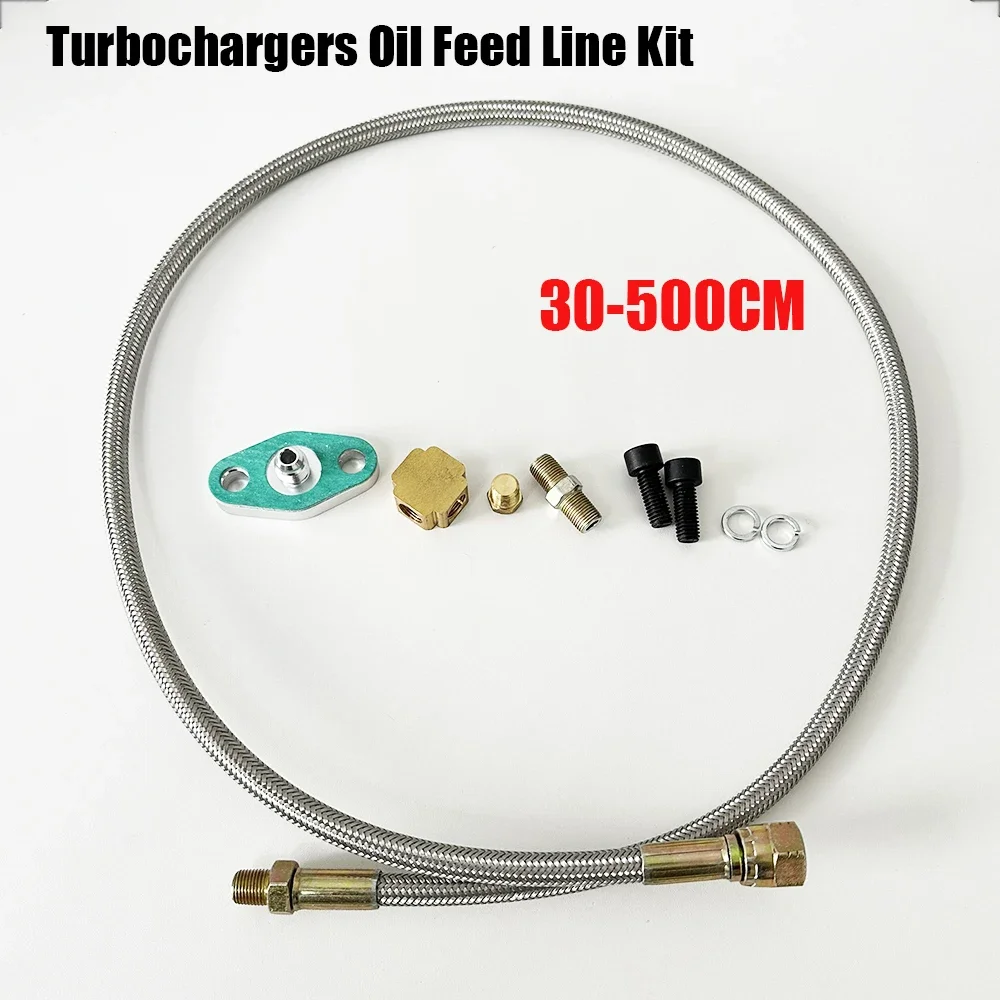 Turbo Oil Feed Line Kit Oil Re - Flexible Hose Braided recension och pris