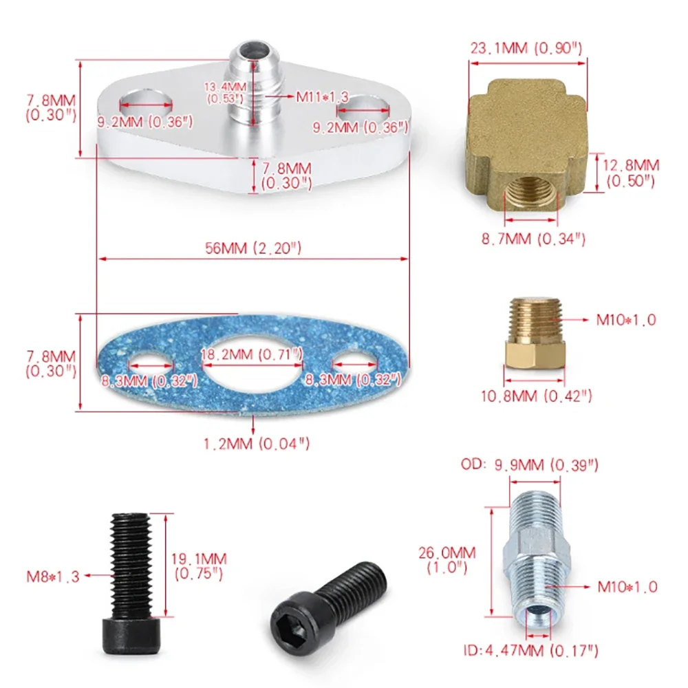 Turbo Oil Feed Line Kit Oil Re - Flexible Hose Braided recension och pris
