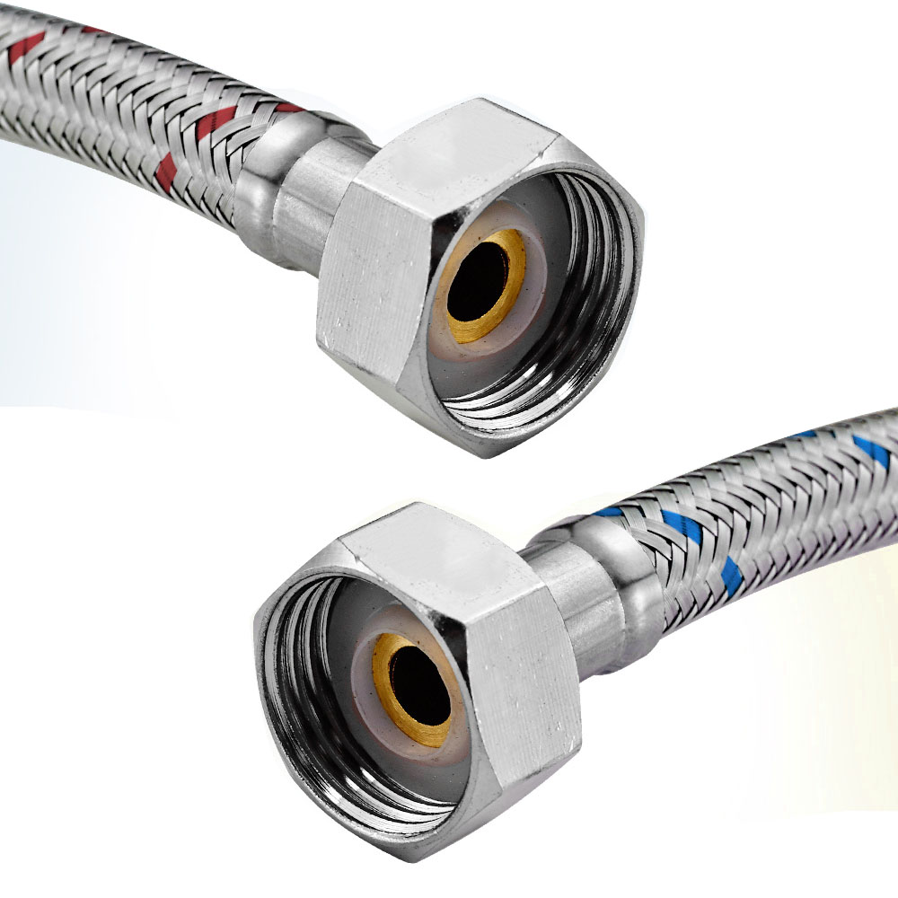 G1/2 G3/8 G9/16 50cm 1 pair St - Flexible Hose Braided recension och pris