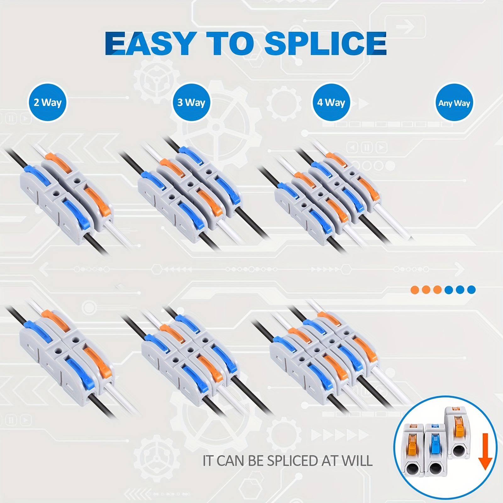 Lever Wire Connectors, 10pcs/6 - Push Fit Connector recension och pris