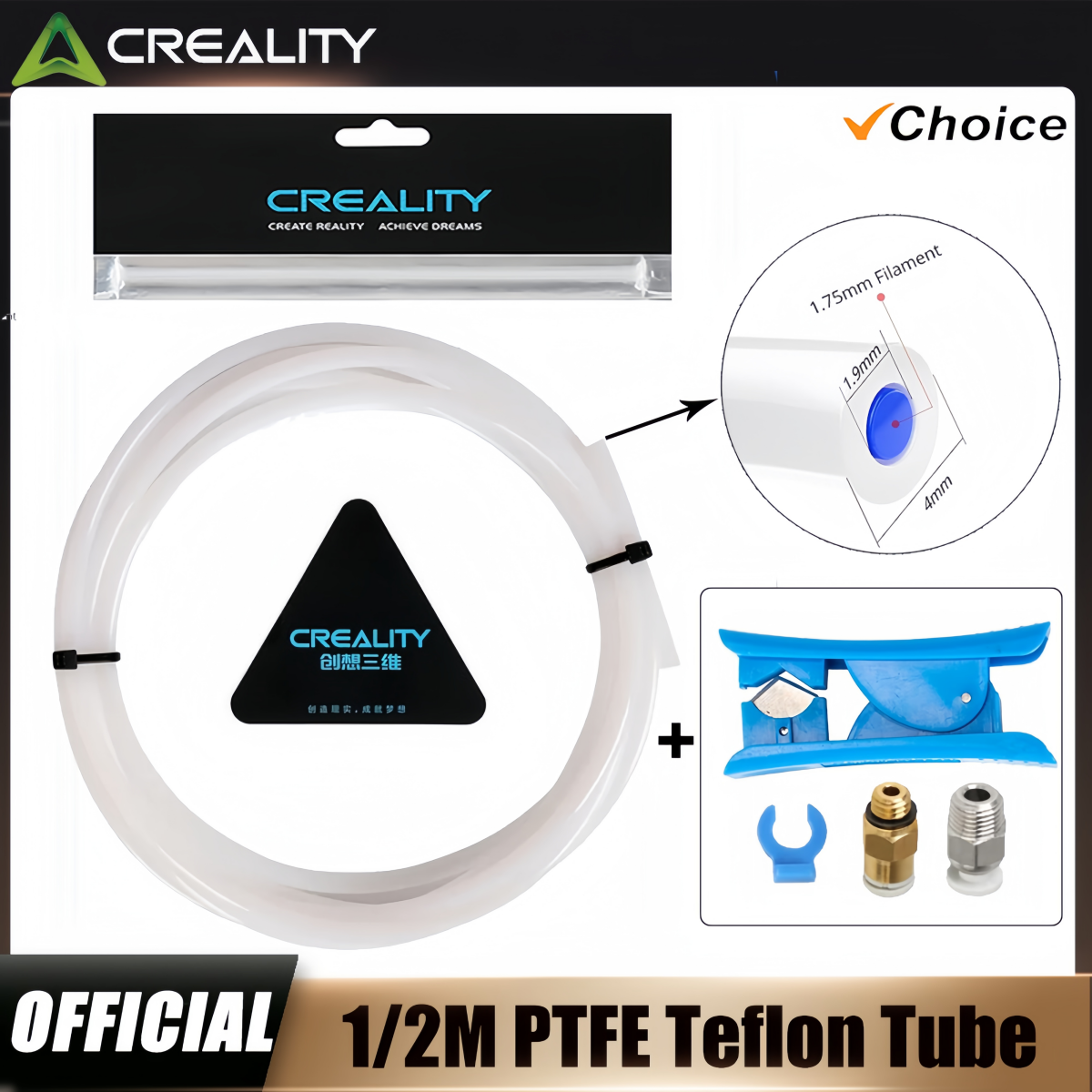 Creality 3D Printer PTFE Tube， - Ptfe Tape Thread recension och pris