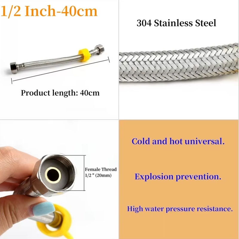 304 Stainless Steel Faucet Bra - Flexible Hose Braided recension och pris